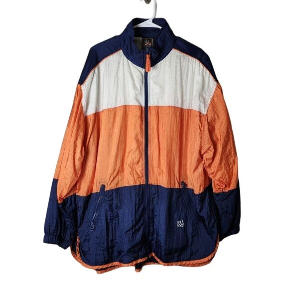 Olympic Other - Vintage Team‎ USA Olympics Jacket Windbreaker 2XL Mens 90s Y2K Colorblock Blue